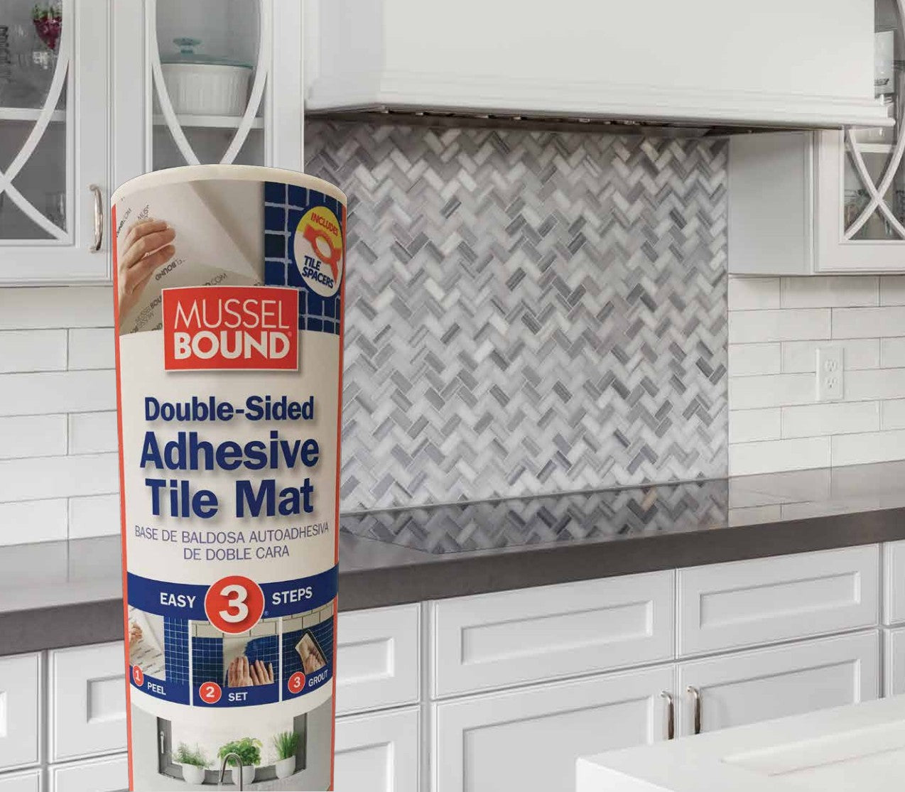 Wait-No-Mortar Adhesive Tile Mat